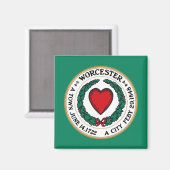 De vlag van Worcester (Massachusetts) Magneet (Voorkant / Achterkant)