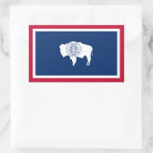 De vlag van Wyoming Rechthoekige Sticker (Tas)