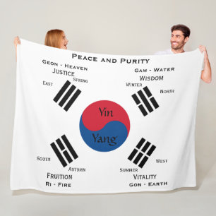 De vlag van Zuid-Korea betekent groot Fleece Deken