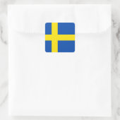 De vlag van Zweden Vierkante Sticker (Tas)