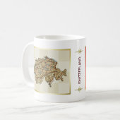 De Vlag van Zwitserland + De Mok van de kaart (Voorkant links)