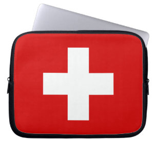 De vlag van Zwitserland Laptop Sleeve