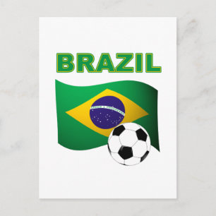 De vlag voor de wereldbeker T-Shirt in Brazilië Briefkaart