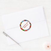 De vlaggen van de kantons van Zwitserland, Latijn Ronde Sticker (Envelop)