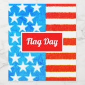 De vlaggendag, personaliseer wijn etiket (Enkel label)