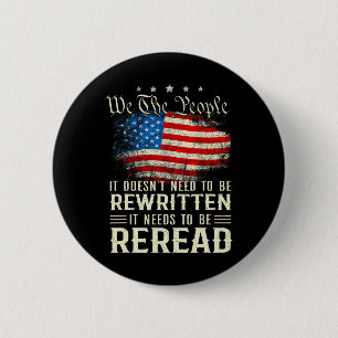 De Vlaggengrondwet van de VS moet worden herzien Ronde Button 5,7 Cm