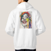 De vlam en schaal Canvas: Symbool van kracht Hoodie (Achterkant)