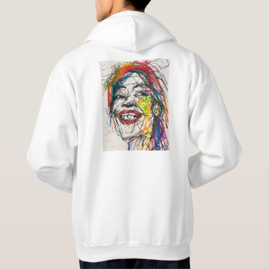 De vlam en schaal Canvas: Symbool van kracht Hoodie (Achterkant)