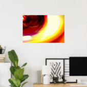 De vlam - Red Abstract Digital Art Poster afdrukke (Thuiskantoor)