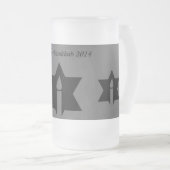 De vlam & ster - matglas bierpul (Voorkant rechts)