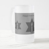 De vlam & ster - matglas bierpul (Voorkant links)