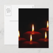 De Vlammen van de Kaars van de Komst van de Feestdagenkaart (Voorkant / Achterkant)