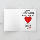 de vlammende kaart van de hartvalentijn (Binnen)