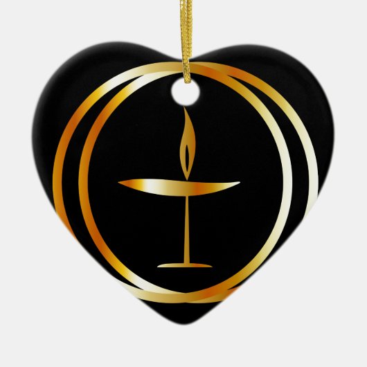 De vlammenijs keramisch ornament (Voorkant)