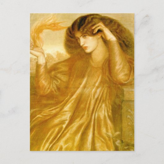 De Vlamvrouwen van Dante Gabriel Rossetti Briefkaart (Voorkant)