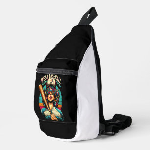 De vleermuis-met de beste honkbal mam sling bag
