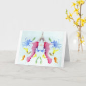 De vlekken van de Inkt van de Test Rorschach Kaart (Gele Bloem)