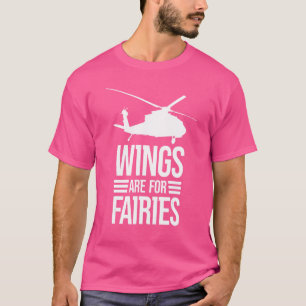 De vleugels zijn voor de helikoptervlieger t-shirt