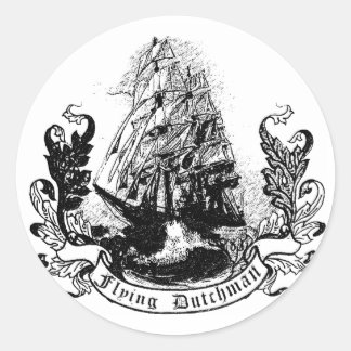 De vliegende Nederlander Ronde Sticker