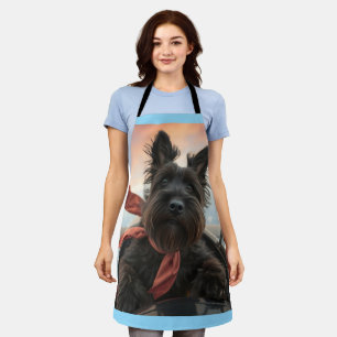 De vliegende Schotse terriër hond Schort