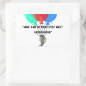 De vliegende slang rechthoekige sticker (Tas)