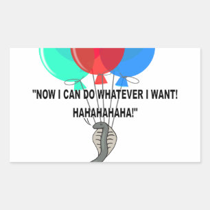 De vliegende slang rechthoekige sticker