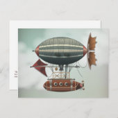 De vliegmachine Aleutian Steampunk Briefkaart (Voorkant / Achterkant)