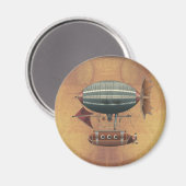 De vliegmachine Aleutian Steampunk Magneet (Voorkant / Achterkant)