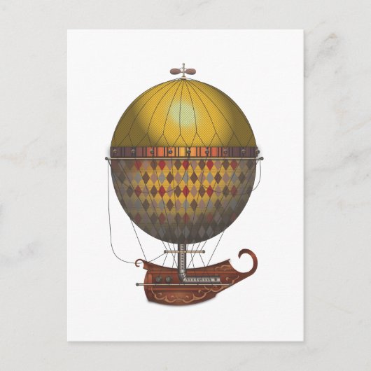 De vliegmachine Nautisme Steampunk Briefkaart (Voorkant)