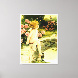 DE VLINDER Bessie Pease Gutmann Art Canvas Afdruk