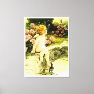 DE VLINDER Bessie Pease Gutmann Art Canvas Afdruk