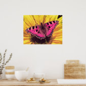 De vlinder is een vliegende ventilator poster (Keuken)