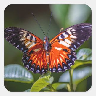 De vlinder sticker show prachtige kleuren