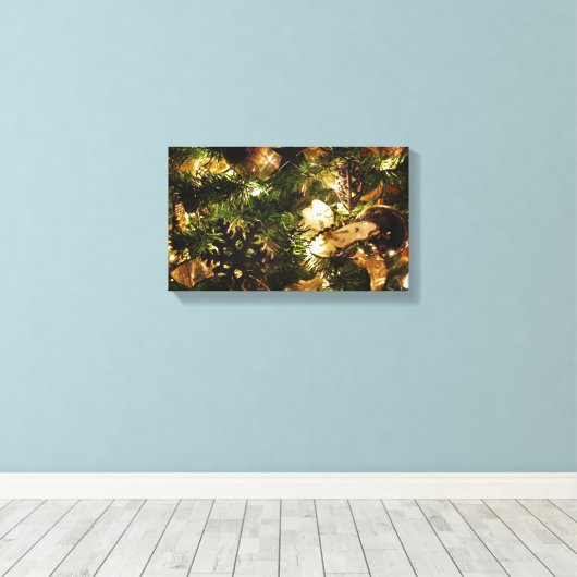 De vlinder van Kerstmis Canvas Afdruk (Insitu (Houten vloer))