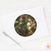 De vlinder van Kerstmis Ronde Sticker (Envelop)