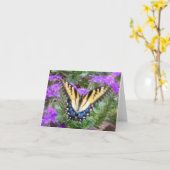 De vlinder vereert Mijn Tuin Kaart (Gele Bloem)