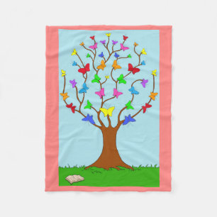 De vlinderboom fleece deken