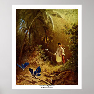 De vlinderjager van Spitzweg Carl Poster