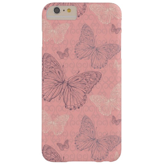 De vlinderroze Case-Mate iPhone case (Achterkant)