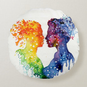 De vlinders van de liefde rond kussen