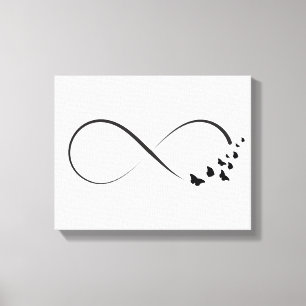 De vlindersymbool van de oneindigheid canvas afdruk
