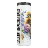 De vlindertuin van de Bull Terrier Thermosbeker (Achterkant)