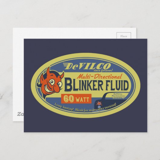 De Vloeistof van de Oogklep van DeVilCo Briefkaart (Voorkant / Achterkant)