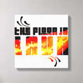 De vloer is Lava Canvas Afdruk (Voorkant)