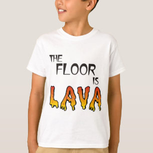De vloer is Lava, Fun Kinder Game. Funny t-shirt