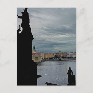 De Vltava, Praag, van de Charles Bridge Briefkaart