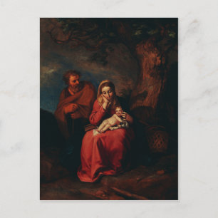 De vlucht naar Egypte door Abraham Bloemaert Briefkaart