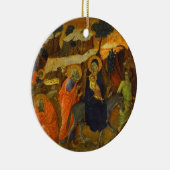 De vlucht naar Egypte door Duccio Fine Art Keramisch Ornament (Rechts)