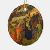 De vlucht naar Egypte door Duccio Fine Art Keramisch Ornament (Links)