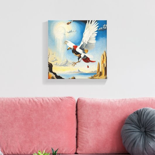 De vlucht van de witte adelaar en lieveheersbeestj canvas afdruk (Insitu (Woonkamer))